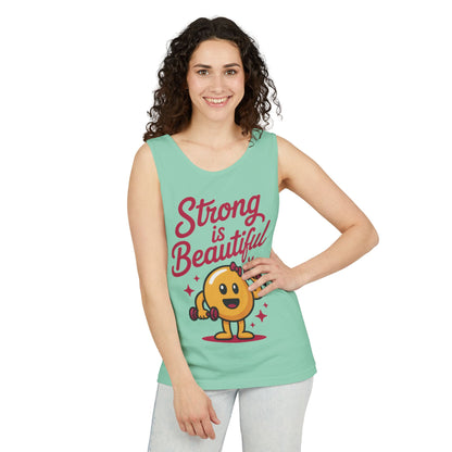 Strong is Beautiful Womens Tank Top, Cute Fitness and Gym Motivation Shirt, Workout Shirt, Exercise Top, Gift for Her, Summer Activewear