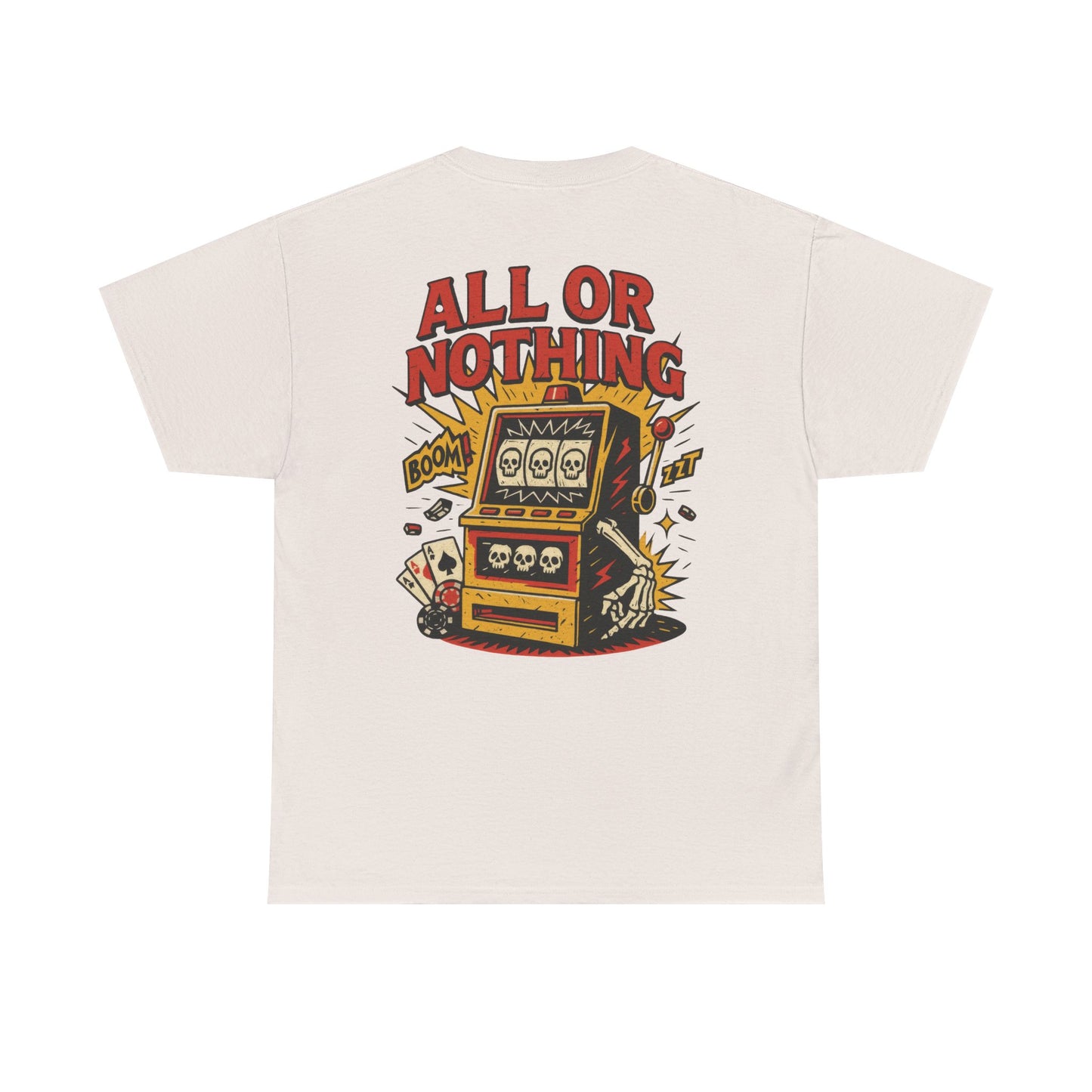 Mens Front Back print tee, Gambling Shirt, Casino Style Tee, Poker Lover Gift, Gaming Apparel, Slot Machine Graphic, Gambling Gift