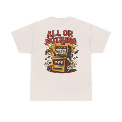 Mens Front Back print tee, Gambling Shirt, Casino Style Tee, Poker Lover Gift, Gaming Apparel, Slot Machine Graphic, Gambling Gift