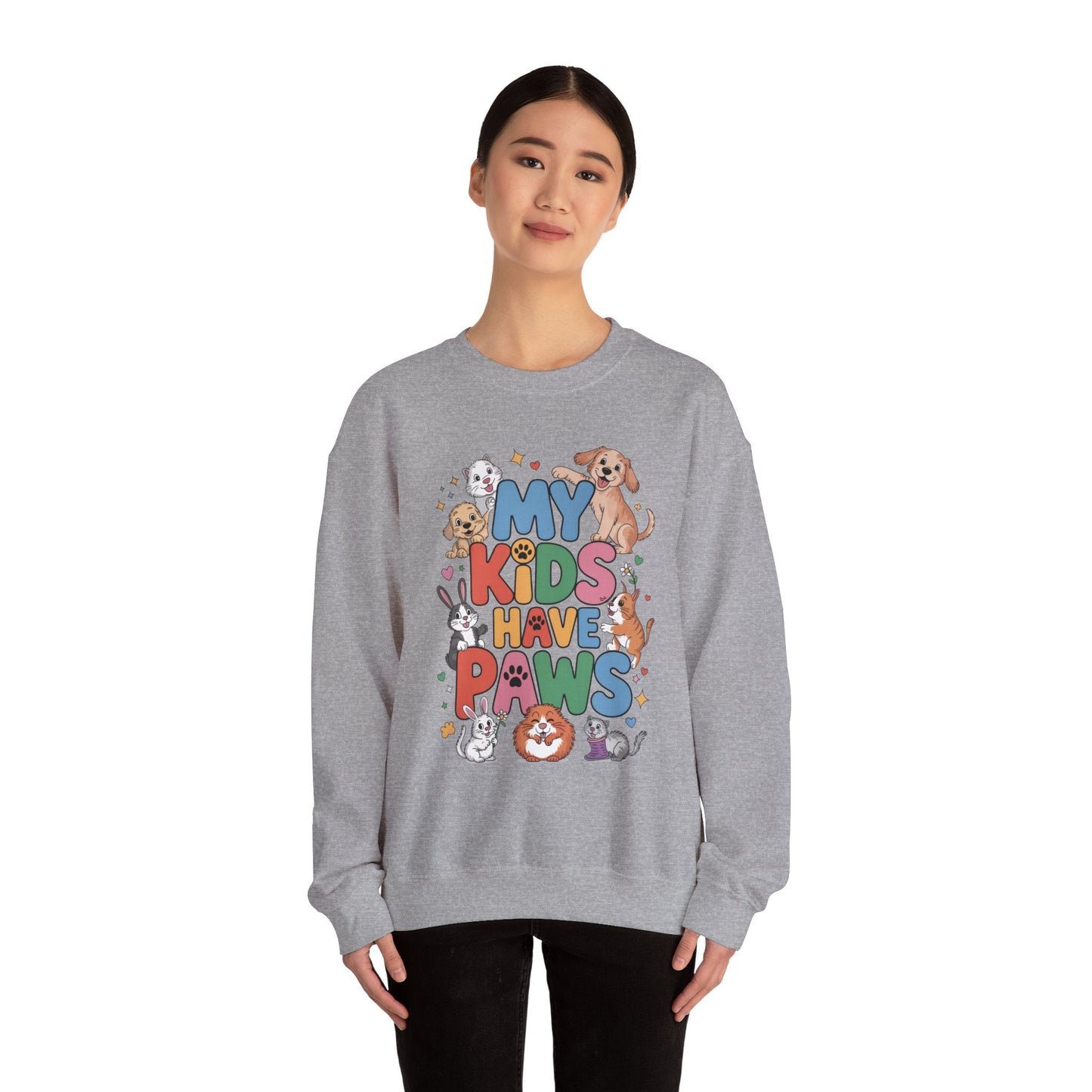 My Kids Have Paws Sweatshirt, Pet Lover Gift, Cute Animal Shirt, Cute Pet Mom Tee, Animal Parent T-Shirt, Gift for Animal Lovers